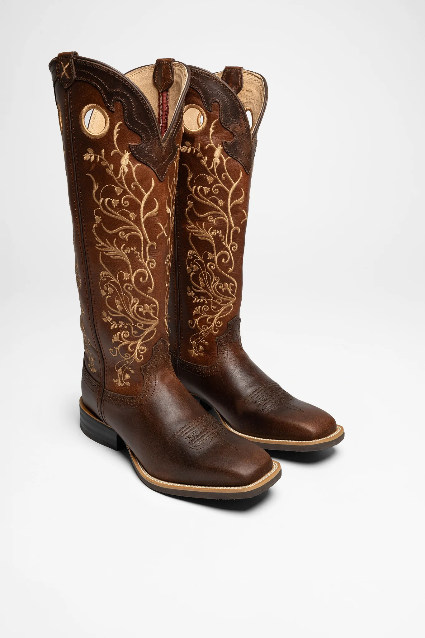 1685 BUCKAROO FLOWER Damen Braun
