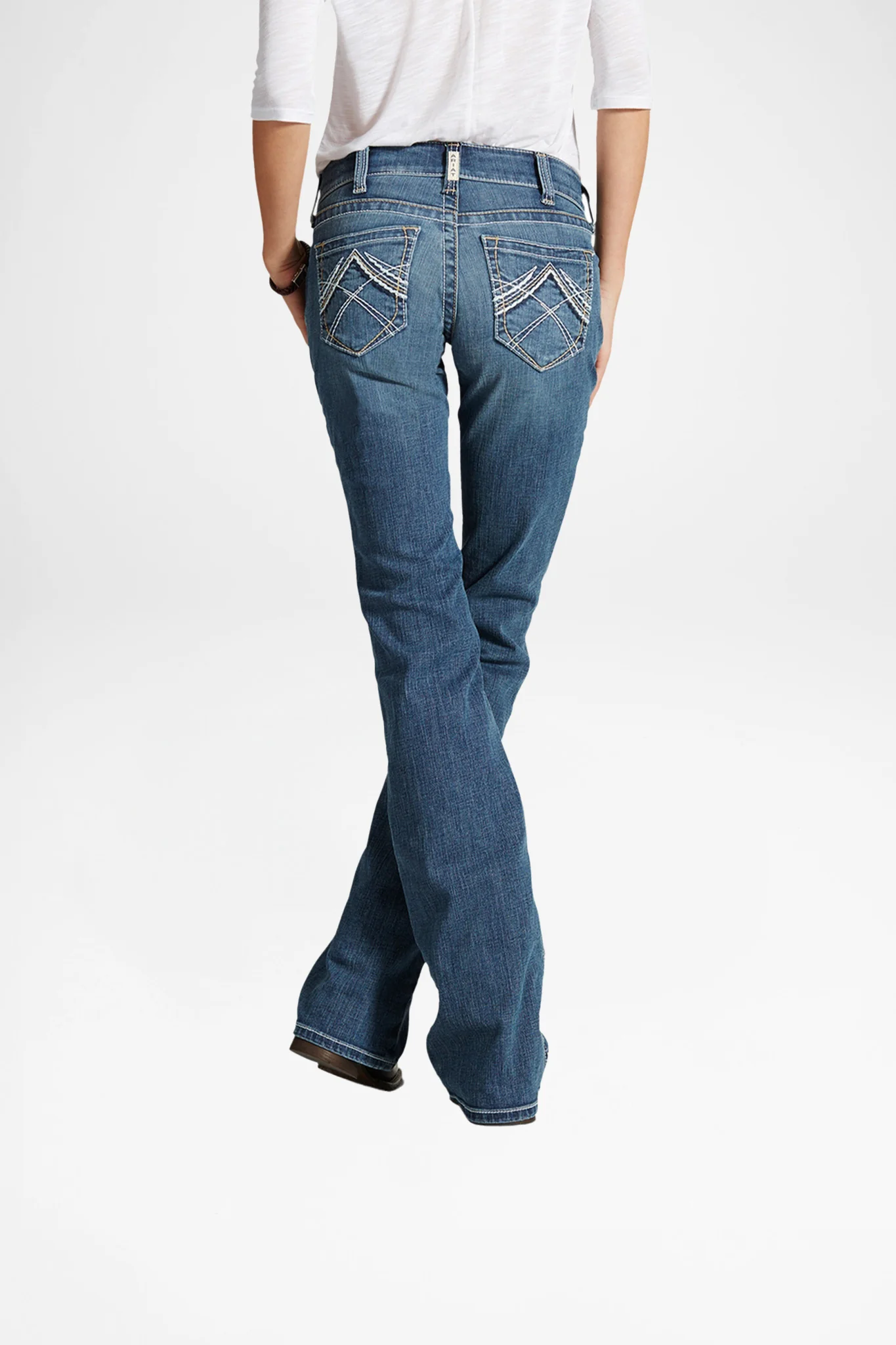 R.E.A.L WHIPSTITCH Mid Rise Damen Blau - Image 2